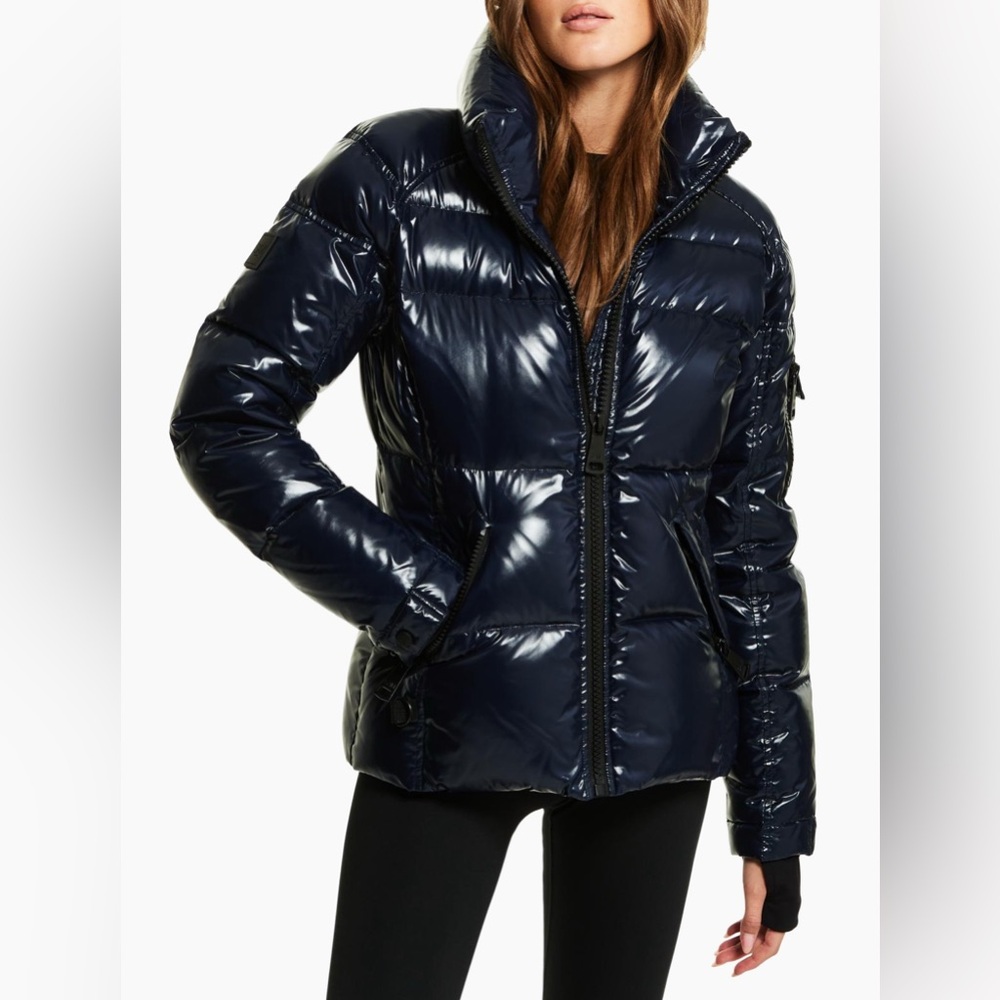SAM. Glossy Navy Puffer Jacket